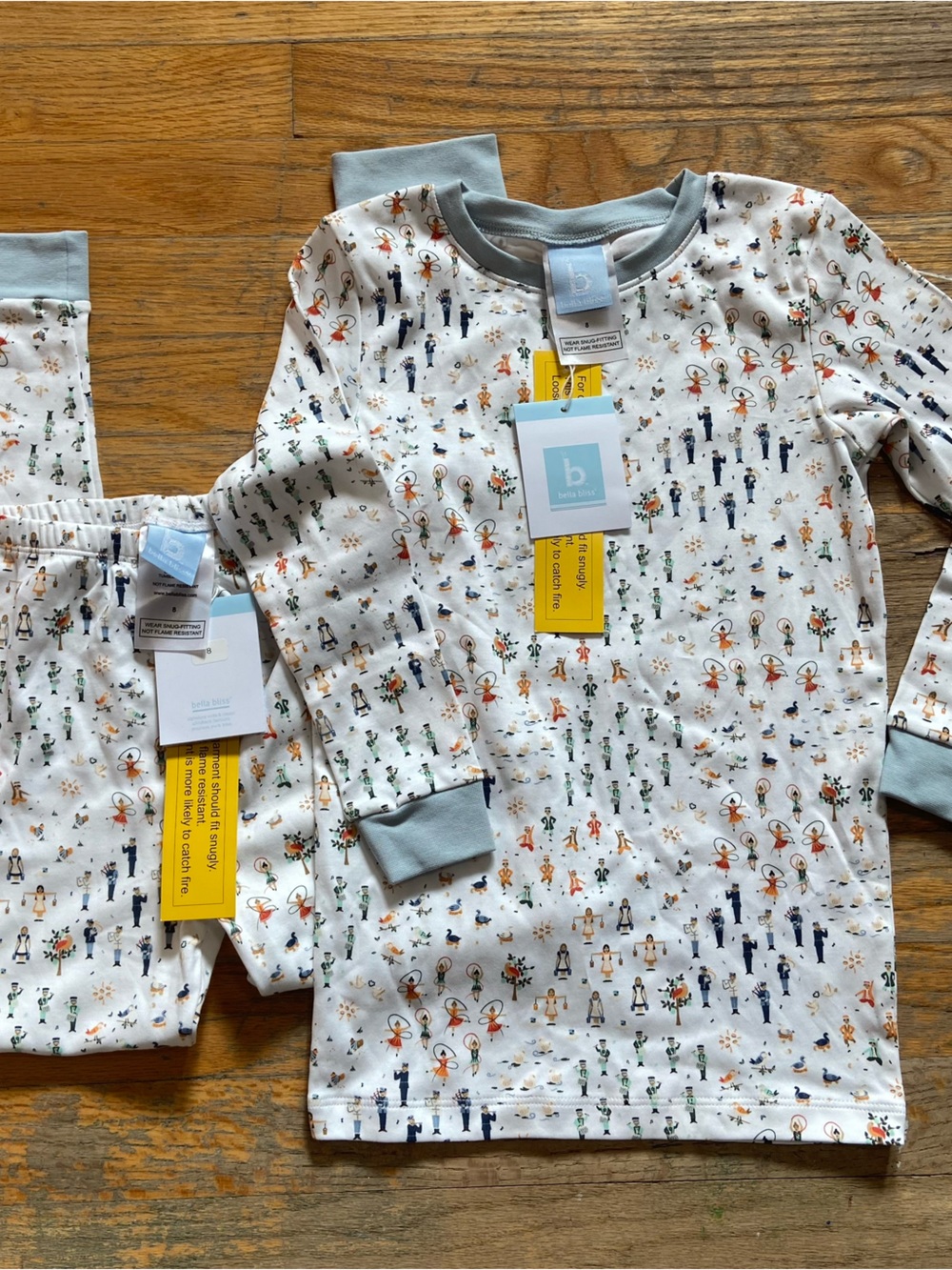 NWT Bella Bliss Children's 2-Piece Pima Cotton Pajama Set - Size 8